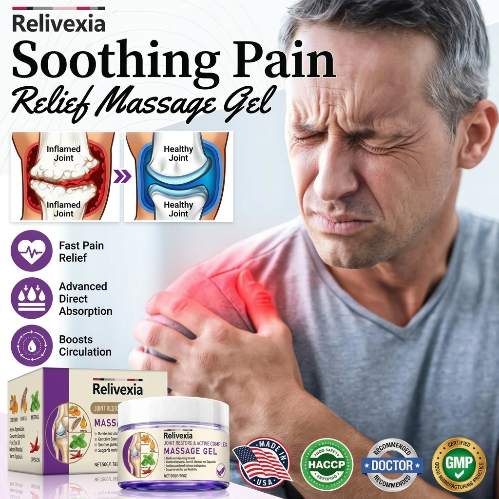 Relivexia™ Advanced Arthritis Relief Gel — AAOS-Approved Turmeric & Emu Oil for Joint & Muscle Comfort