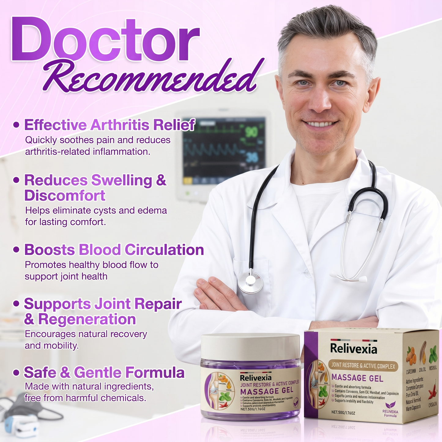 Relivexia™ Advanced Arthritis Relief Gel — AAOS-Approved Turmeric & Emu Oil for Joint & Muscle Comfort