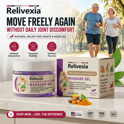 Relivexia™ Advanced Arthritis Relief Gel — AAOS-Approved Turmeric & Emu Oil for Joint & Muscle Comfort