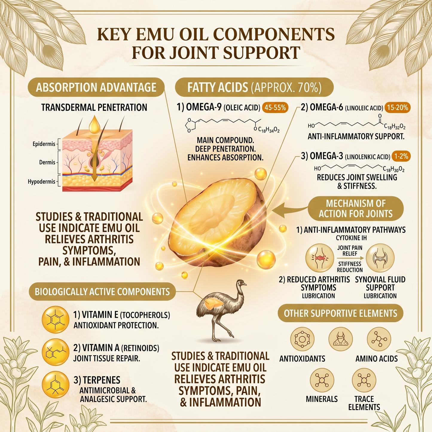 Relivexia™ Advanced Arthritis Relief Gel — AAOS-Approved Turmeric & Emu Oil for Joint & Muscle Comfort