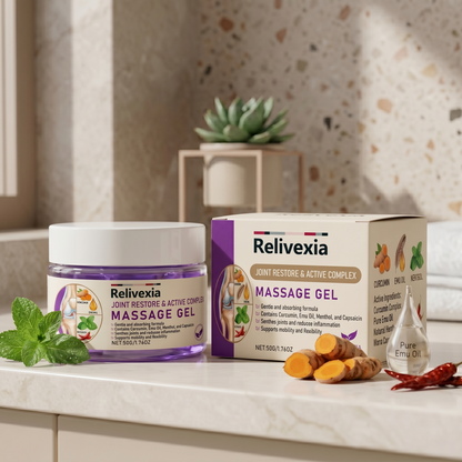 Relivexia™ Advanced Arthritis Relief Gel — AAOS-Approved Turmeric & Emu Oil for Joint & Muscle Comfort